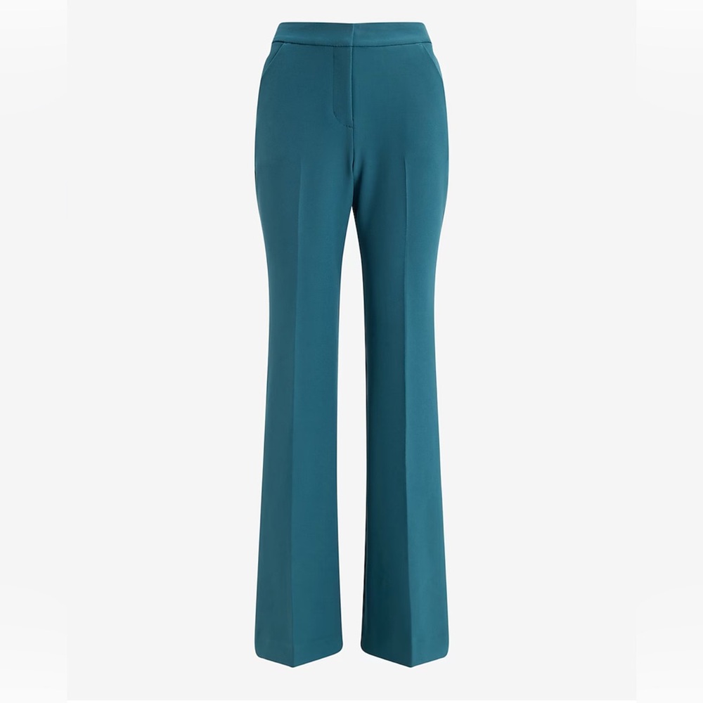Editor High Waisted Trouser Flare Pant - Deep Teal